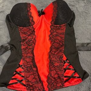 Black and Red costume corset-